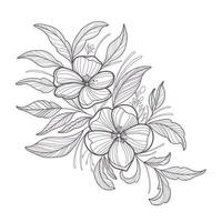 flower vector on waith background