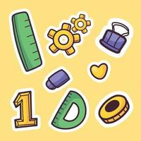 back to school set icon doodle vector