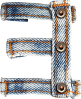 letras del alfabeto jeans aislado png