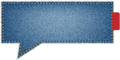 Jeans speech bubble  banner png