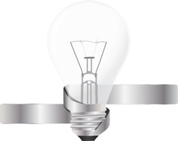 Creative light bulb idea isolated png