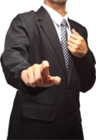 Business Man touch screen png