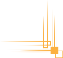 decoração de canto de moldura de linha dourada png