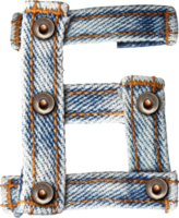 letras do alfabeto jeans isolado png