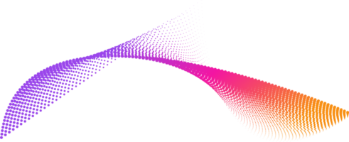 Fondo abstracto de puntos de semitono con ondas dinámicas png