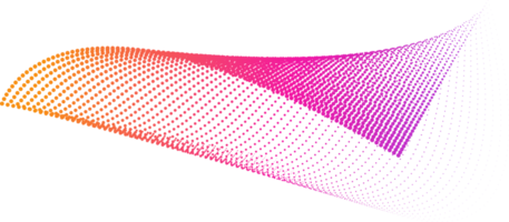 fond abstrait de points de demi-teintes avec des vagues dynamiques png