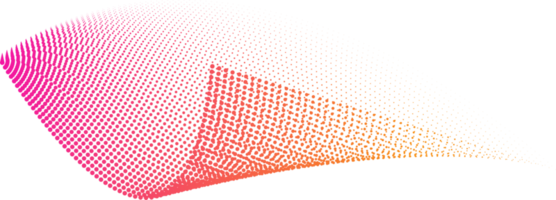 fundo abstrato de pontos de meio-tom com ondas dinâmicas png