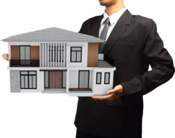 huis model- huis concept in de hand- png