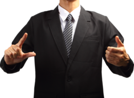 Business Man touch screen png
