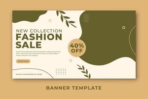 Fashion sale banner template vector