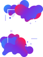 bannière de modèle coloré de forme liquide avec couleur dynamique png