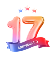 17 years anniversary number png