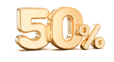 sale number 50 percent 3d png