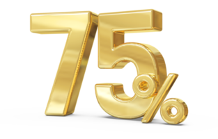 promozione 75 numero per cento 3d png