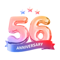 56 years anniversary number png