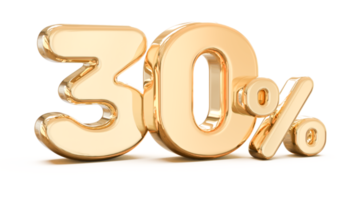 sale number 30 percent 3d png