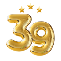 39 years anniversary number png