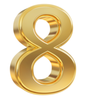 golden number 8 png