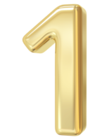 3d guld siffra 1 png