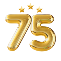 75 years anniversary number png