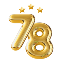 78 anni anniversario numero png