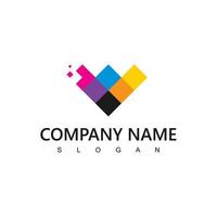 Colorful Diamond Logo, Multimedia Concept Suitable For Painting And Printing Company Symbol vector