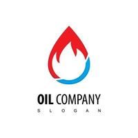 Oil Mining And Drilling Company Logo Using Flame Icon vector