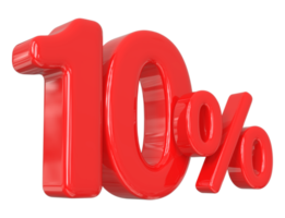 promotion number 10 percent 3d png