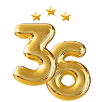 36 anni anniversario numero png