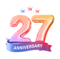27 years anniversary number png