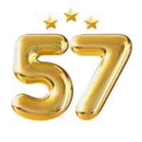 57 anni anniversario numero png