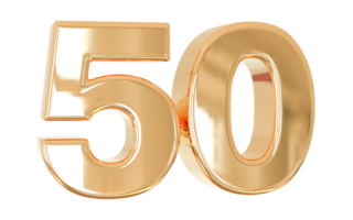 numéro 50 3d png