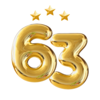 63 anni anniversario numero png