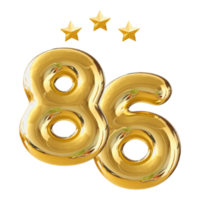 86 years anniversary number png