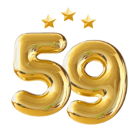 59 years anniversary number png