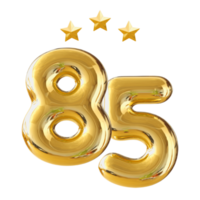 85 years anniversary number png