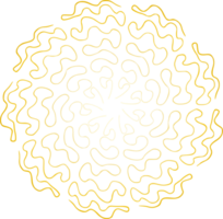 Golden round pattern decoration png