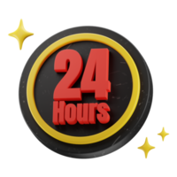 24 Hour Service 3d Illustration Isolated png