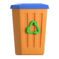 bote de basura 3d ilustración png