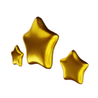 3d illustrazione d'oro stella png