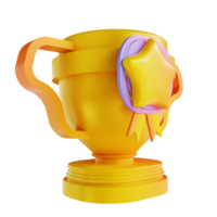 3D illustration colorful trophies png