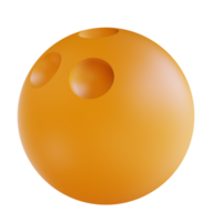 3d ilustración amarilla bola de bolos deporte png