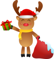 Christmas Cute Reindeer Cartoon png