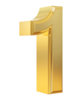 golden number 1 png