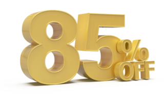 sale number 85 percent off golden png