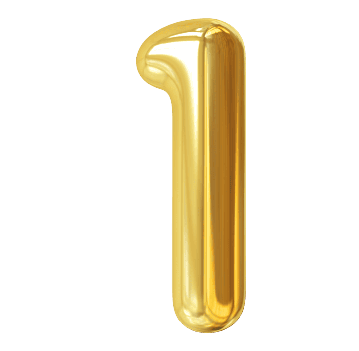 Number 1 Gold PNGs for Free Download