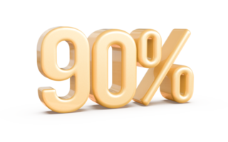 numéro de promotion 90 pour cent 3d png