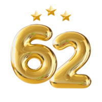 62 anni anniversario numero png