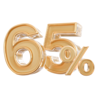 promozione 65 numero per cento png