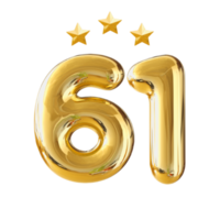 61 anni anniversario numero png